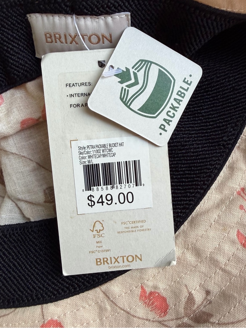 Brixton Petra Packable Bucket Hat - Picture 5 of 10